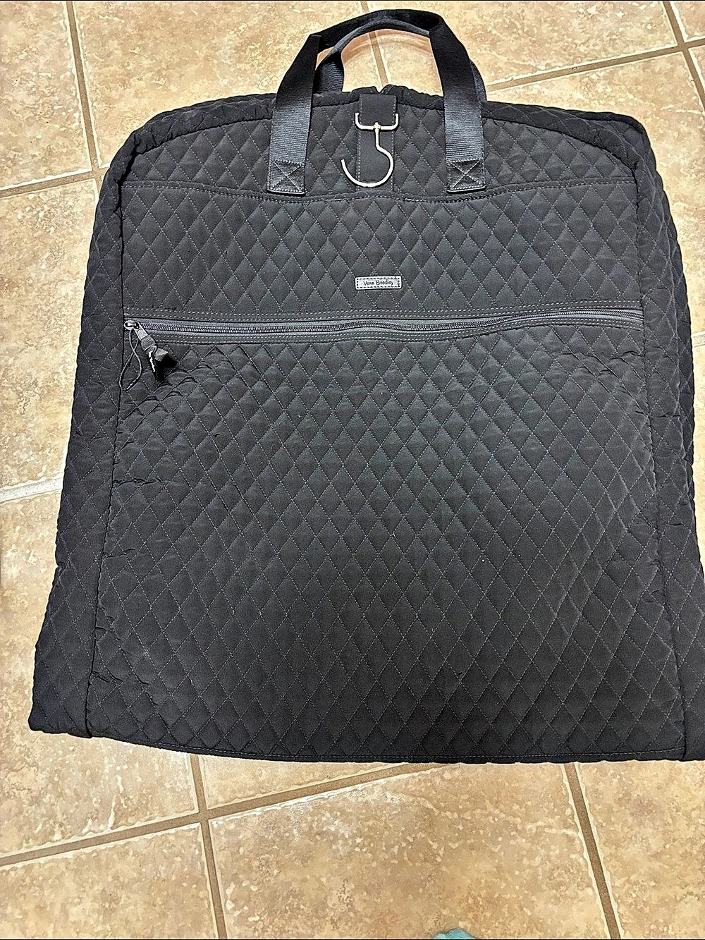 Vera Bradley Quilted Hanging Garment Bag Black